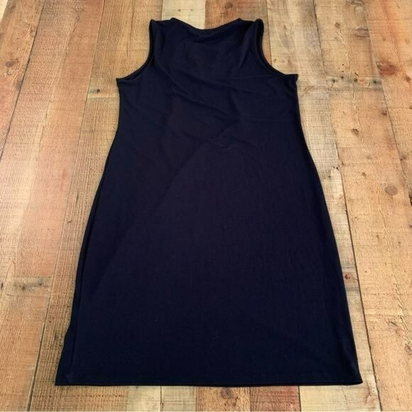 Michael Michael Kors navy lace up with gold eyelets sleeveless dress size small - Picture 2 of 6